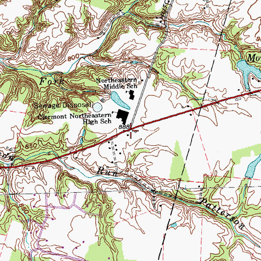 Topographic Map of WCNE-FM (Batavia), OH