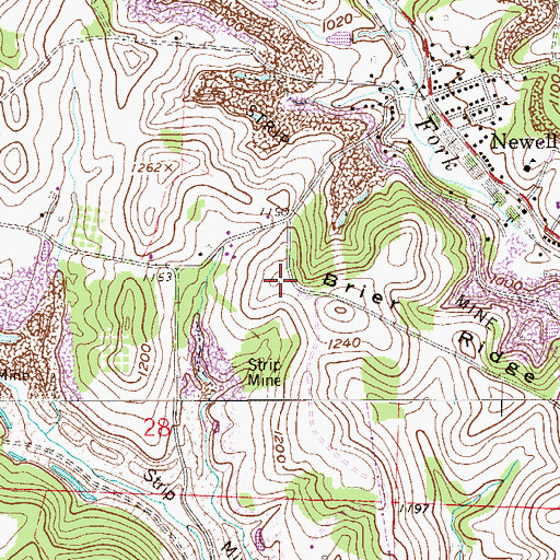 Topographic Map of WWYS-FM (Cadiz), OH