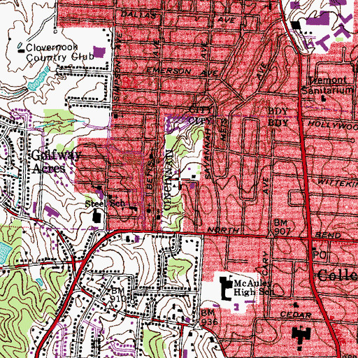 Topographic Map of WAKW-FM (Cincinnati), OH