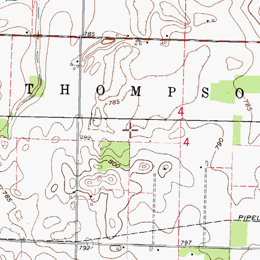 Topographic Map of WLCO-FM (Clyde), OH