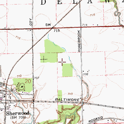 Topographic Map of WDFM-FM (Defiance), OH