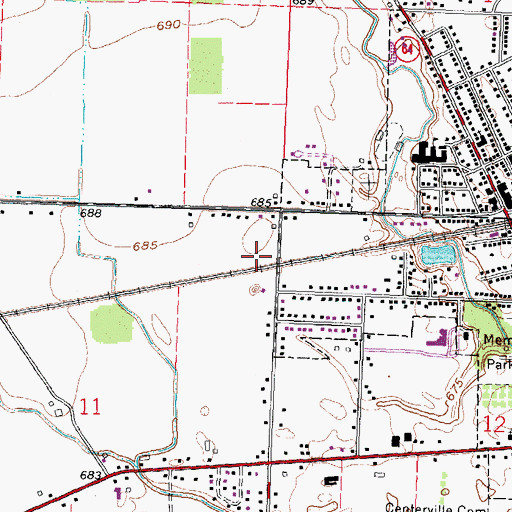 Topographic Map of WMHE-FM (Delta), OH