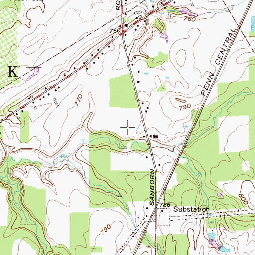 Topographic Map of WZOO-FM (Edgewood), OH