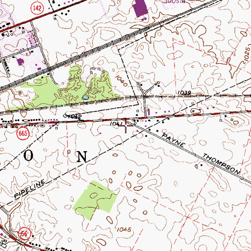 Topographic Map of WCKX-FM (London), OH