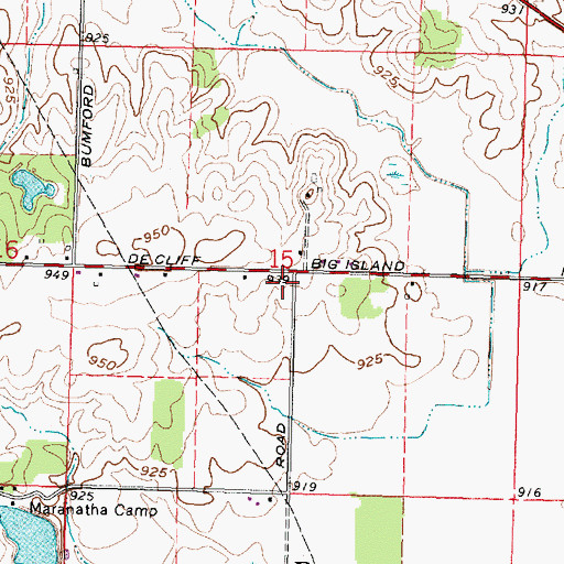 Topographic Map of WDIF-FM (Marion), OH