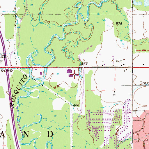 Topographic Map of WNCD-FM (Niles), OH