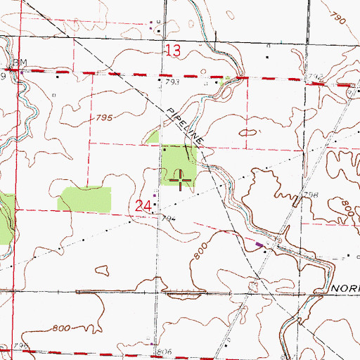 Topographic Map of WHMQ-FM (North Baltimore), OH