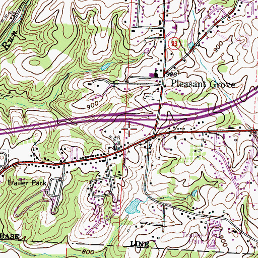 Topographic Map of WCVZ-FM (South Zanesville), OH