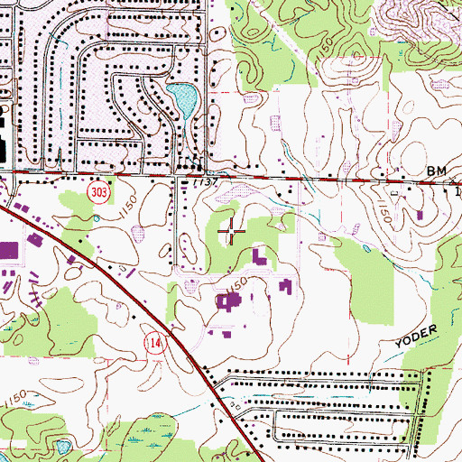 Topographic Map of WSTB-FM (Streetsboro), OH