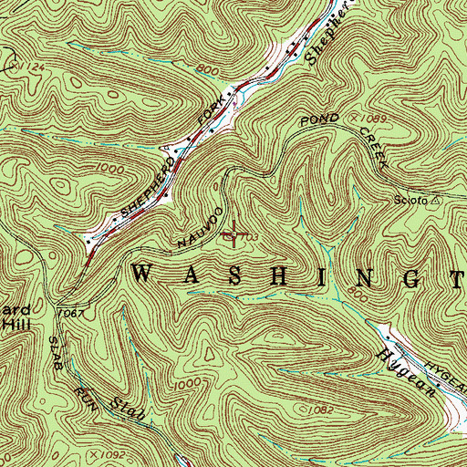 Topographic Map of WPBO-TV (Portsmouth), OH