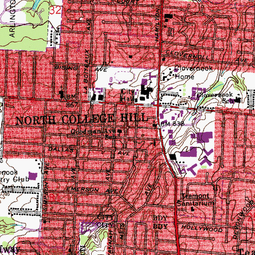 Topographic Map of Goodman Avenue School, OH