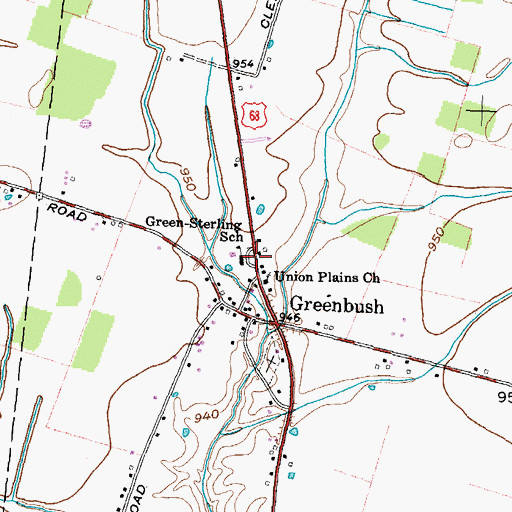 Topographic Map of Green-Sterling School, OH