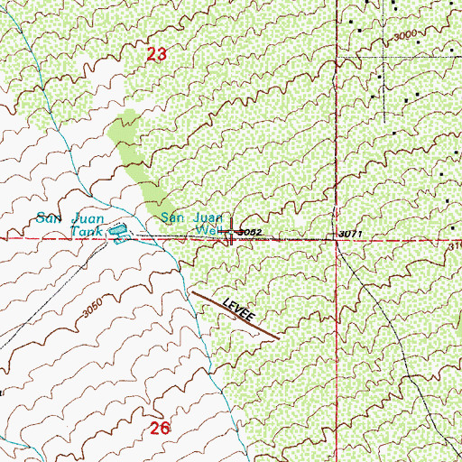 Topographic Map of San Juan Well, AZ