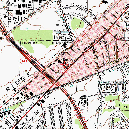Topographic Map of Lathrop Elementary School, OH