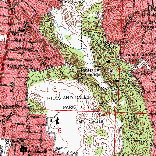 Topographic Map of Patterson Monument, OH
