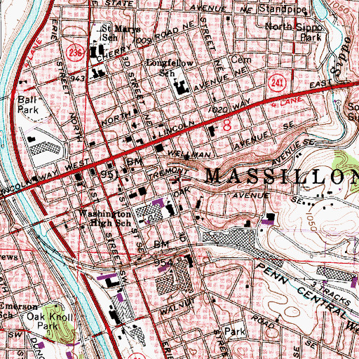 Topographic Map of Saint Timothys Episcopal Church, OH