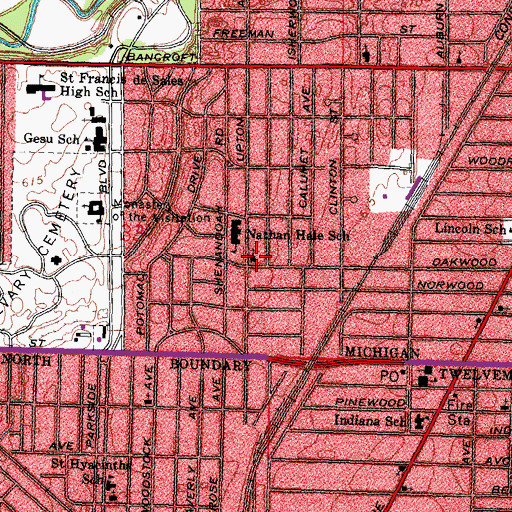 Topographic Map of Redeemer Lutheran Church, OH