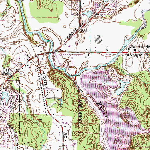 Topographic Map of North Branch West Branch Rocky River, OH