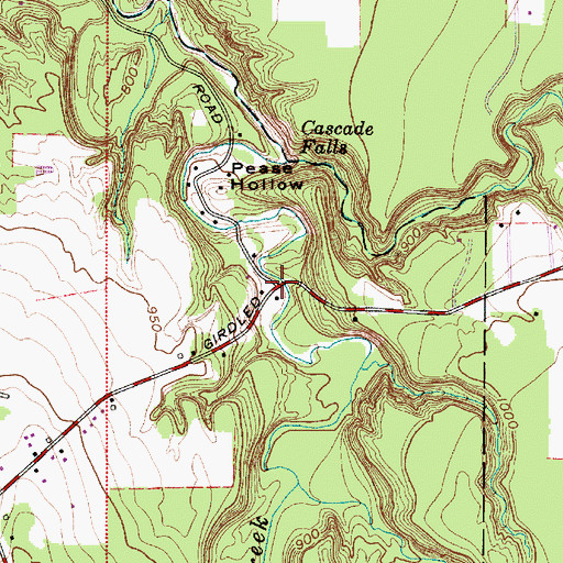 Topographic Map of Pease Mill (historical), OH