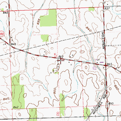 Topographic Map of Sodam School (historical), OH