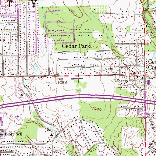 Topographic Map of New Life Lutheran Church, OH