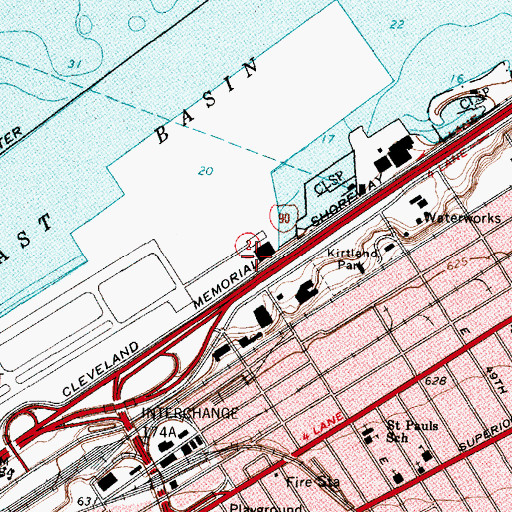 Topographic Map of Aviation High School, OH