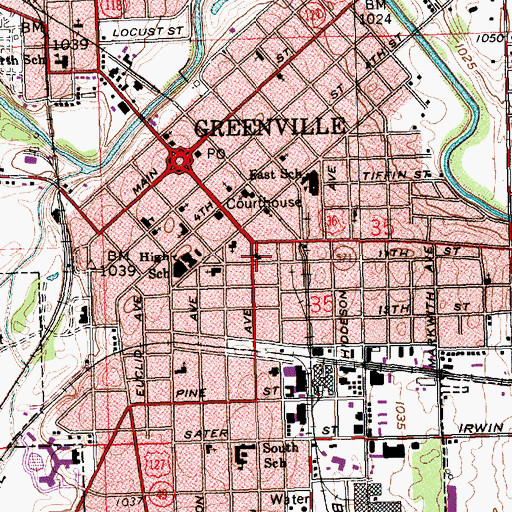 Topographic Map of Christian Missionary Alliance Church, OH
