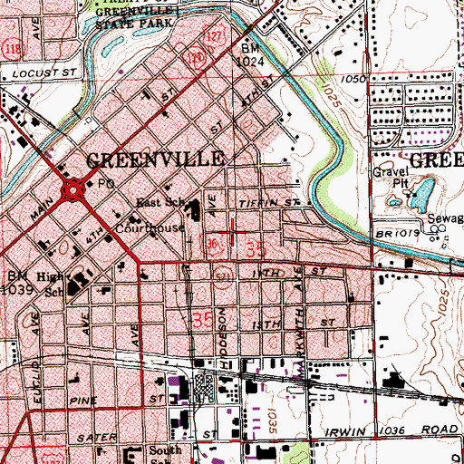 Topographic Map of United Missionary Church, OH