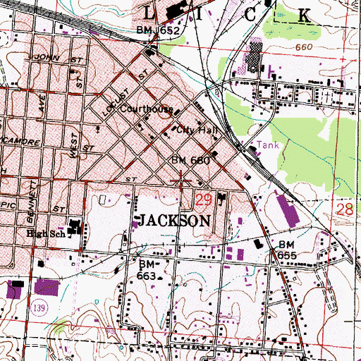 Topographic Map of McKinley Park, OH