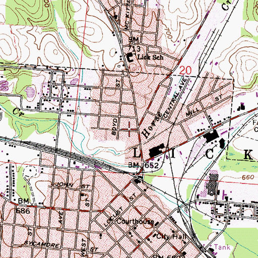 Topographic Map of Pilgrim Holiness Church, OH