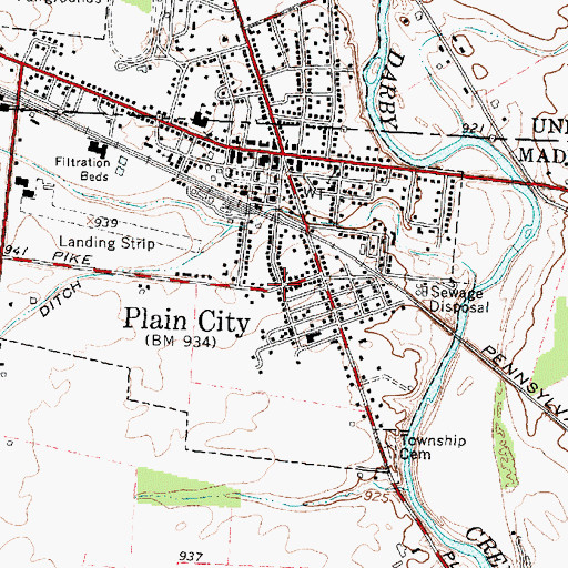 Topographic Map of Saint Joseph Roman Catholic Church, OH
