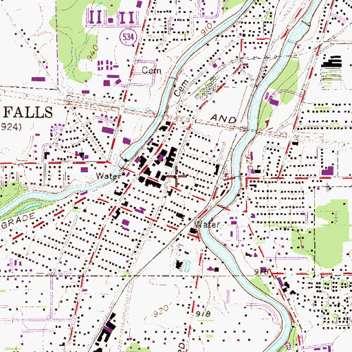 Topographic Map of First Christian Church, OH