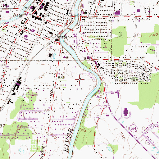 Topographic Map of Riverview, OH