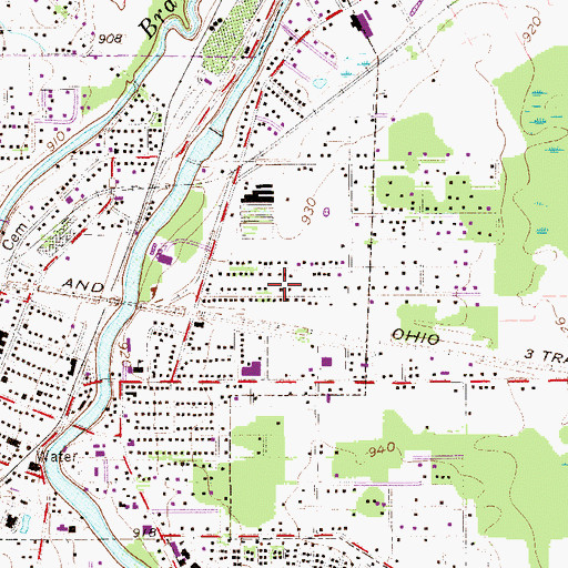 Topographic Map of Rose Park, OH