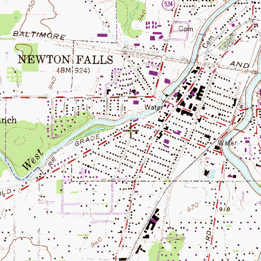 Topographic Map of Saint Josephs Catholic Church, OH