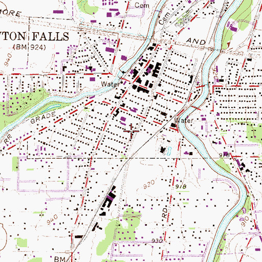 Topographic Map of Saint Michaels Greek Catholic Church, OH