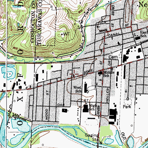 Topographic Map of Church of Christ (historical), OH