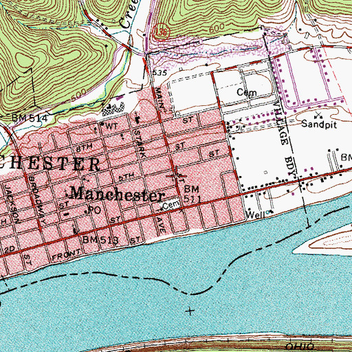 Topographic Map of Pentecostal Church, OH