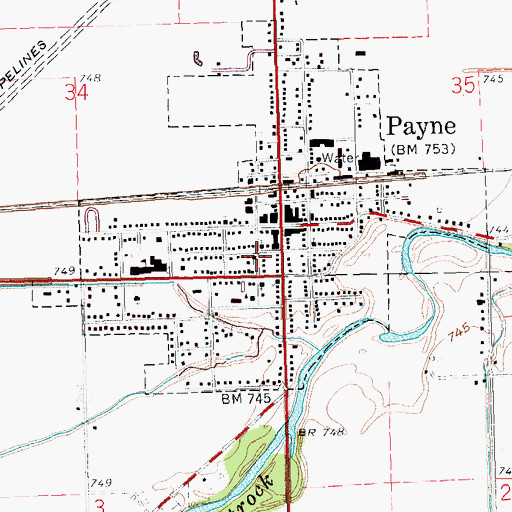 Topographic Map of Saint Jacobs Evangelical and Reformed Church, OH