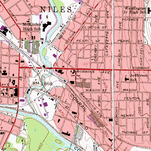 Topographic Map of Our Lady of Mount Carmel Convent, OH