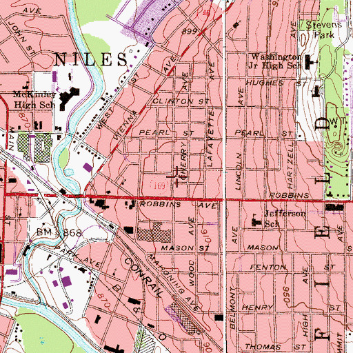 Topographic Map of Wesleyan Methodist Church, OH