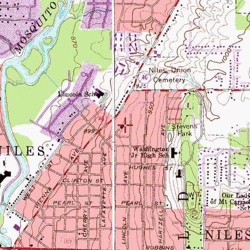 Topographic Map of Wesleyan Methodist Church, OH