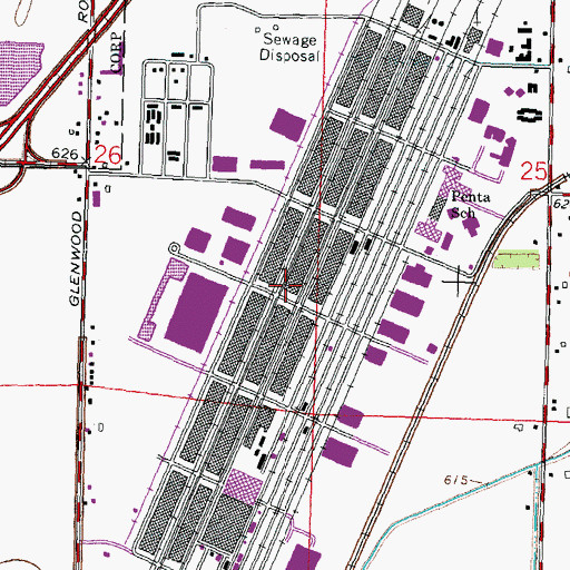 Topographic Map of Rossford Ordnance Depot (historical), OH