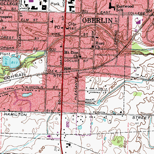 Topographic Map of Christ Temple Church, OH