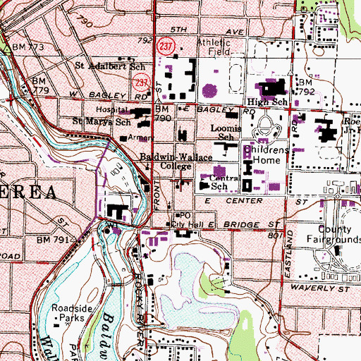 Topographic Map of Dietsch Hall, OH