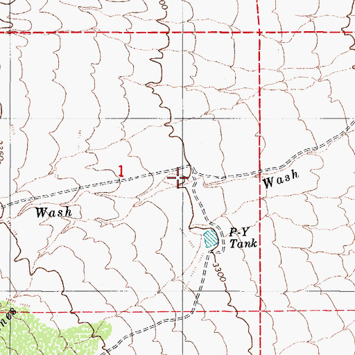 Topographic Map of San Miguel Wash, AZ