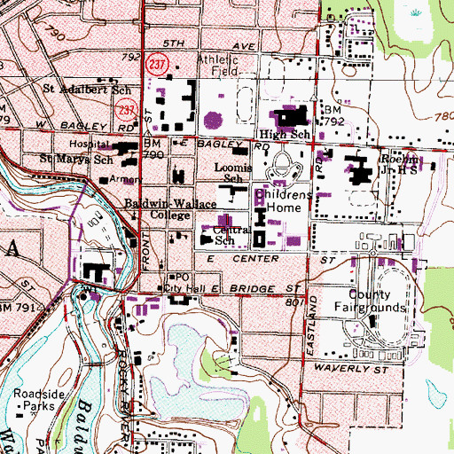 Topographic Map of Strosacker College Union, OH