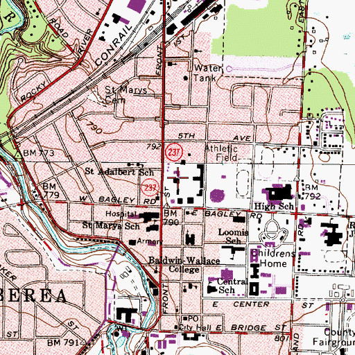 Topographic Map of Wilker Hall, OH