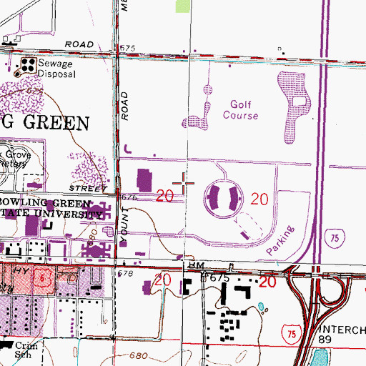 Topographic Map of Cochrane Field, OH