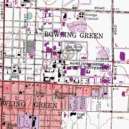 Topographic Map of Eppler Hall, OH